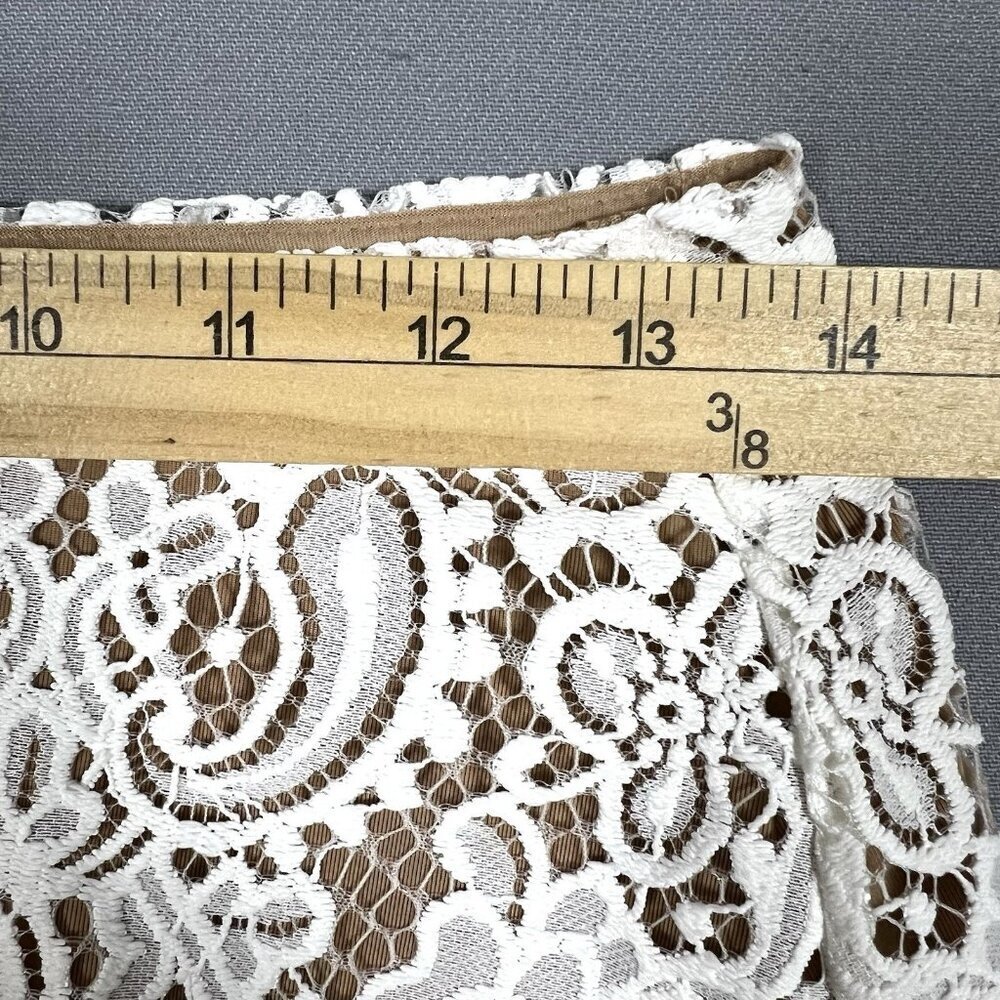 NWT For Love & Lemons Vika Floral Lace Mini Skirt Womens Size Large L White Sexy - Picture 12 of 16